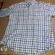 Vineyard Vines Men&#39;s Slim Fit Tucker Shirt Size XL Long Sleeve Blue Plaid - $17.81