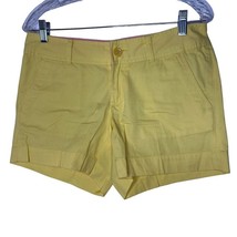 Lilly Pulitzer Khaki Yellow Casual Chino 5&quot; Shorts Size 4 Women&#39;s - $15.50