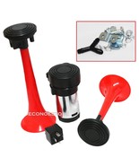 12Volt Super Loud 135DB Insanely Dual Trumpet Air Horn W/ Compressor 12V - $23.36