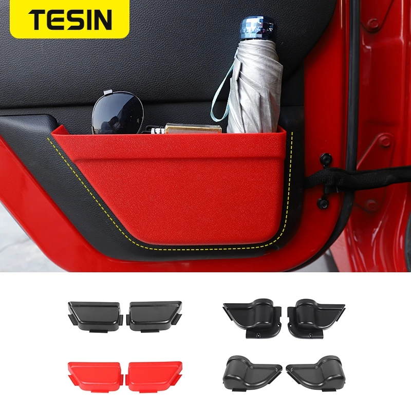 TESIN Front Rear Door Net Pocket Storage Box Organizer For Jeep Wrangler JK - £33.38 GBP+