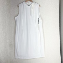 NEW Calvin Klein Solid Bow Neck Sheath Dress Cream Size 22W - £41.01 GBP