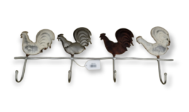 Embossed Rooster Wall Hook 28 inch Hanger Farmhouse Decoration (New) - £16.19 GBP