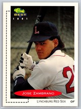 Classic Best 1991 Jose Zambrano Lynchburg Red Sox #34 - £1.54 GBP