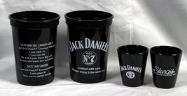 2 Jack Daniels Whiskey Plastic Cups Glasses 12 oz &amp; 2 Sturgis Shot Glass... - $18.76