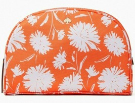 R Kate Spade Jae Orange Floral Medium Dome Cosmetic Case Pouch WLR00584 NWT $79 - £31.91 GBP