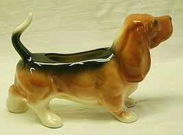 Basset Hound Puppy Dog Succulent Planter Long Eared Animal Figure Vntage... - £38.65 GBP