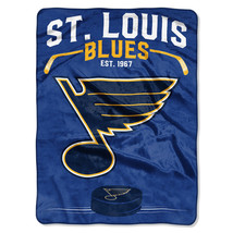 St. Louis Blues Plush 60&quot; by 80&quot; Inspired Design Raschel Blanket - MLB - £34.08 GBP