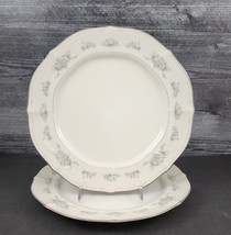 Noritake Southern Lace 2 Salad Plate Set Ceramic China Vtg Flower Ribbon... - $18.99