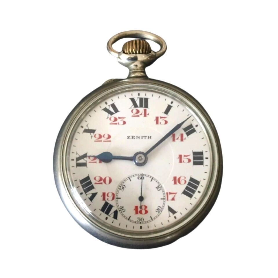 Pocket Watch Antique Zenith Grand Prix Paris 1900 Double Hunter Double Eagle - $2,999.99