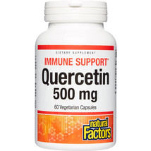 Natural Factors, Quercetin 500 mg, 60 Vegetarian Capsules - $19.57