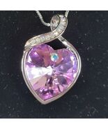 Osiana &quot;Forever Love&quot; Swarovski Crystal Heart Pendant 18&quot; Necklace - $996.28 MXN