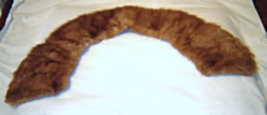  Vintage Mink Collar Light Brown Fur Women Wrap Stole Pinup Clips 31&quot; Long  - £39.95 GBP