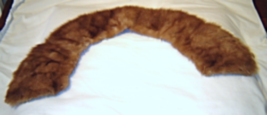  Vintage Mink Collar Light Brown Fur Women Wrap Stole Pinup Clips 31&quot; Long  - £40.59 GBP