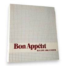 Bon Appétit Recipe Organizer Binder Vintage 1980s Cookbook Retro Kitchen - $9.00