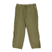 COLUMBIA Sportswear Women&#39;s M Capri Hiking Cargo Pants, Green 31x24 Gorp... - £15.22 GBP
