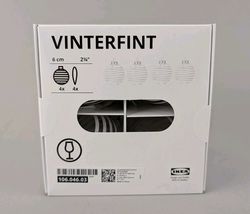 IKEA VINTERFINT Tree Ornament Bauble Clear Glass White 4 Pack 2¼" New 10... - $16.82