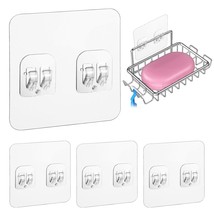 4 Pack Shower Caddy Adhesive Replacement, No Drilling Transparent Shower Shelf A - $8.99