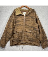 Game Hunter Mens Brown Camouflage Wool Blend Hooded Jacket Size 38 - $26.03