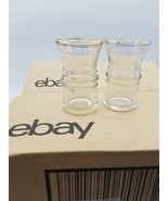 Set of (2) Hourglass Ribbed Shot glasses - £3.84 GBP