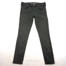 American Eagle Womens Jeggings Sz 6 Green Denim Cotton Super Stretch Ski... - $22.67