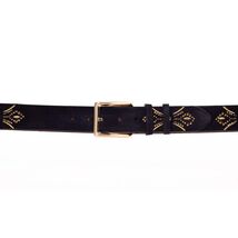 The Lazio Navy Blue Suede Leather Belt image 2