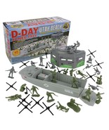 BMC WW2 D-Day Plastic Army Men - Utah Beach 40pc Soldier Figures Playset - £44.74 GBP