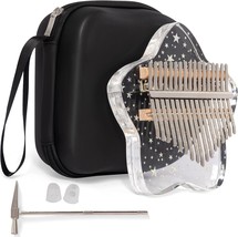 Cute Kalimba Thumb Piano 17 Keys, Star Crystal Acrylic Finger Piano,, Beginners. - £30.79 GBP