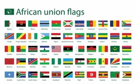 African Union 3&#39; X 5&#39; Polyester World Flag SET--56 Polyester 3&#39;x5&#39; Flags - £236.84 GBP