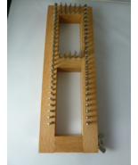 KB Knitting Board Sock Loom Adjustable 9&quot; X 3&quot; Wood Board Metal Pegs - $26.47 CAD