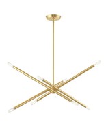 Spiral Brass Ceiling Lamp Light Chandelier Brass Sputnik Starburst Light... - £284.00 GBP