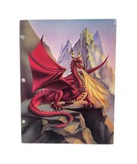 Vintage Mead School Folder Fantasy Portfolio Red Fire Dragon 1987 Sue J ... - $210.31 MXN