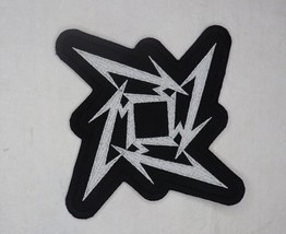 Metallica BACK Patch Embroidered Iron/Sew Ninja Star Thrash Metal Patch Slayer - £7.47 GBP