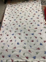 Pottery Barn Kids Twin Helicopter Flat Sheet Only 92&quot;x63&quot; Multicolor - $18.49