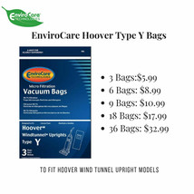 Hoover Type Y Allergen Bags, for WindTunnel Vacuum Cleaners, 3-pack - £4.62 GBP+