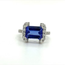 Natural Tanzanite Diamond Ring 6.5 14k W Gold 3.89 TCW Certified $4,790 217841 - £1,444.97 GBP