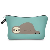 Deanfun Fashion Cosmetic Bag Cute Sloth Printing Waterproof Pencil Pouch Women E - £7.73 GBP