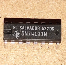 TI SN74190N DIP SYNCHRONOUS UP/DOWN COUNTERS WITH DOWN/UP RH - $1.51