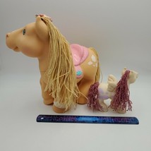 2 HASBRO Cabbage Patch Kids Horse Crimp N Curl Pony Large and Small Pink Purple - £38.12 GBP