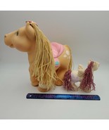 2 HASBRO Cabbage Patch Kids Horse Crimp N Curl Pony Large and Small Pink... - £38.14 GBP