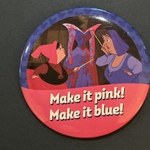 “Make It Pink Make It Blue” Sleeping Beauty Fairies DISNEY Pin Button 3”... - $9.90