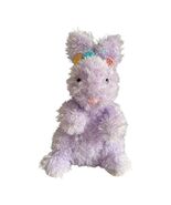 FAO Schwarz Lavender Bunny Plush Stuffed Animal Floral Crown 13 Inch - $19.80