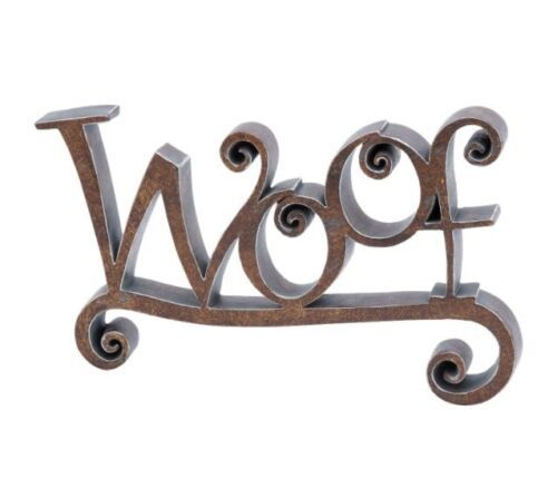 Benzara Polystone "WOOF" Sign Decor Piece - $36.99