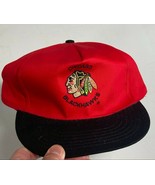 Vintage Chicago Chicago Blackhawks Hat Cap SGA Stadium Giveaway NHL Plai... - $40.60 CAD