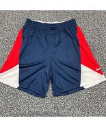 Nike Athletic Shorts Men Extra Large Blue Red Dri-Fit Outdoor Adult XL - $527.87 MXN