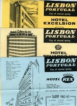 Lisbon Portugal Hotel Flyers Hotel REX Hotel EXCELSIOR &amp; Hotel Eduardo V... - £19.92 GBP