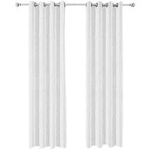 Anyhouz 400cm Curtains White Modern Luxury Retro Style Texture for Living Room B - £83.60 GBP