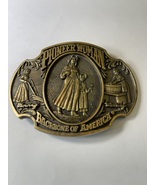 Brass belt buckle Pioneer Woman by Terry Wofford 743 of 1000 solid Ltd. ... - £37.36 GBP