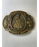 Brass belt buckle Pioneer Woman by Terry Wofford 743 of 1000 solid Ltd. ... - $47.50