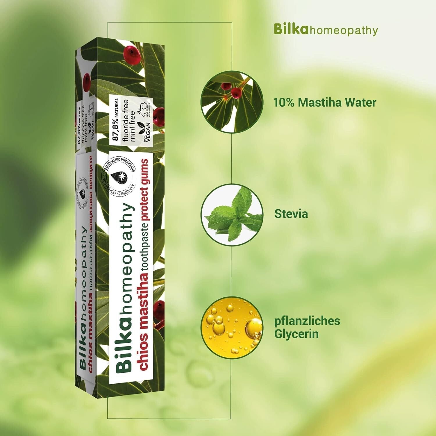Toothpaste Bilka Homeopathy CHIOS MASTIC 100% ORIGINAL MASTIHA WATER 75m... - $6.21
