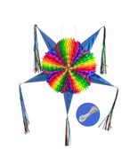 Mexican Star Pinata (32&quot;) with 25 Ft Rope Included Mexican Fiesta Party - $726.24 MXN